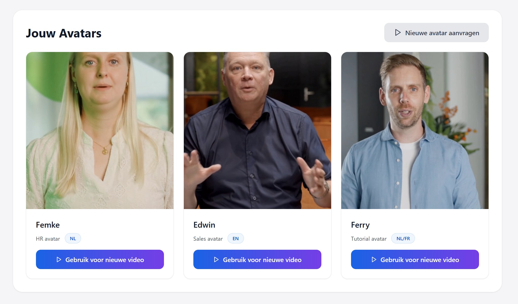 Video maken in AvatarLab
